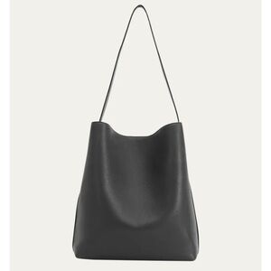 Aesther Ekme Sac Black Grained Calfskin Shoulder Bag